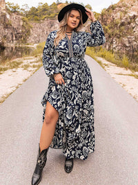 Thumbnail for Plus Size Long Sleeve Maxi Dress