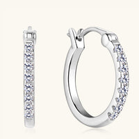 Thumbnail for 925 Sterling Silver Moissanite Huggie Earrings