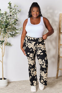 Thumbnail for Heimish Full Size High Waist Floral Flare Pants