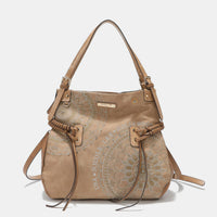 Thumbnail for Nicole Lee USA Side Braided Tassel Inlaid Rhinestone Embroidery Hobo Bag