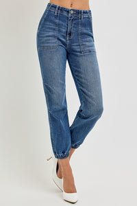 Thumbnail for RISEN Full Size High Rise Ankle Jogger Jeans