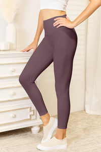 Thumbnail for Double Take Wide Waistband Sports Leggings