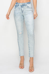 Thumbnail for Risen Full Size High Rise Distressed Skinny Jeans