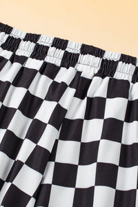 Thumbnail for Drawstring Checkered Shorts with Pockets