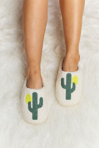 Thumbnail for Melody Cactus Plush Slide Slippers