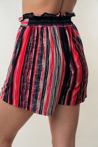 Thumbnail for White Birch Full Size High Waisted Striped Shorts