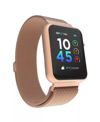 Thumbnail for Air 4 Unisex Rose Gold-Tone Mesh Bracelet Smartwatch 41Mm