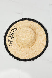 Thumbnail for Fame Sunshine Straw Fringe Hat