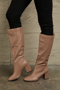 Thumbnail for East Lion Corp Block Heel Knee High Boots