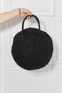 Thumbnail for Justin Taylor Beach Date Straw Rattan Handbag in Black