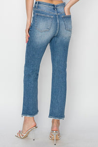 Thumbnail for RISEN High Rise Slim Straight Jeans