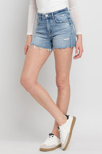 Thumbnail for Vervet by Flying Monkey High Rise Denim Shorts