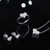 Thumbnail for Moissanite 925 Sterling Silver Heart Necklace