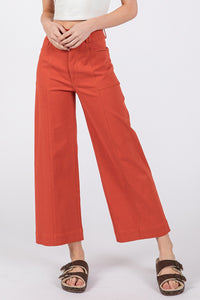 Thumbnail for SAGE + FIG Wide Leg Cropped Pants