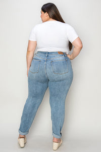 Thumbnail for Judy Blue Full Size Cuffed Hem Slim Jeans