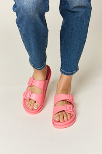 Thumbnail for Legend Double Buckle Open Toe Sandals