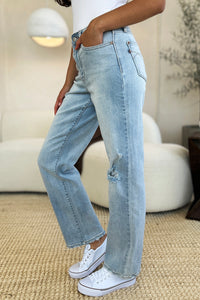 Thumbnail for Judy Blue Full Size High Waist Distressed Straight Jeans