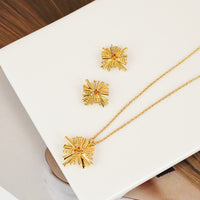 Thumbnail for Starburst Gold-Plated Earrings and Necklace Set