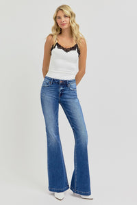 Thumbnail for RISEN Full Size Low Rise Flare Jeans with Pockets