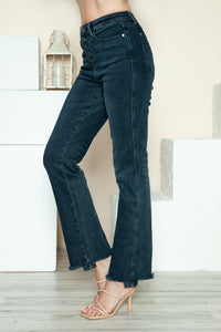 Thumbnail for Judy Blue Full Size Button Fly Hem Destroy Straight Jeans