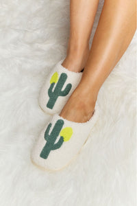 Thumbnail for Melody Cactus Plush Slide Slippers