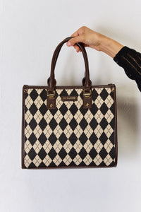 Thumbnail for David Jones Argyle Pattern PU Leather Handbag