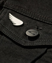 Thumbnail for Moto Denim Vest - Black