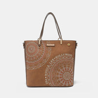 Thumbnail for Nicole Lee USA Metallic Stitching Embroidery Inlaid Rhinestone Tote Bag