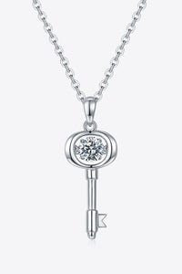 Thumbnail for Adored Moissanite Key Pendant Necklace