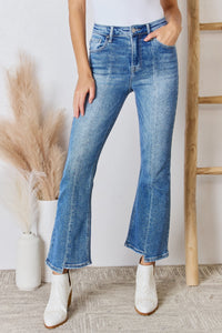 Thumbnail for RISEN Full Size High Rise Ankle Flare Jeans