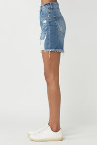 Thumbnail for RISEN High Waisted Distressed Denim Shorts