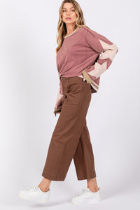 Thumbnail for SAGE + FIG Wide Leg Cropped Pants