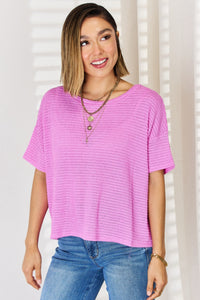 Thumbnail for Zenana Full Size Round Neck Short Sleeve Top