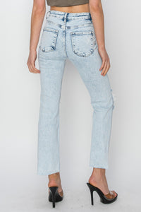 Thumbnail for RISEN High Rise Distressed Ankle Jeans