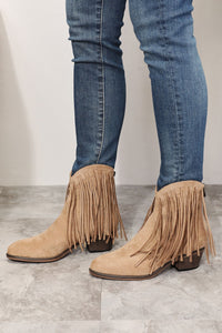 Thumbnail for Legend Women's Fringe Cowboy Western Ankle Boots