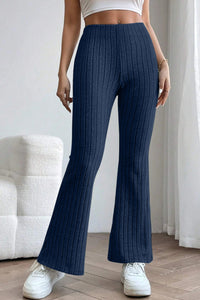 Thumbnail for Basic Bae Full Size Ribbed High Waist Flare Pants