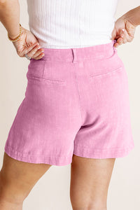 Thumbnail for HYFVE High Waist Pleated Linen Shorts