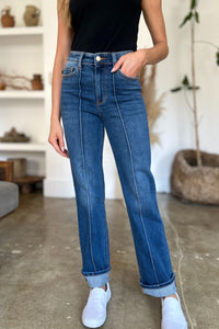 Thumbnail for Judy Blue Full Size High Waist Front Seam Detail Straight Jeans