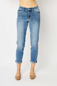 Thumbnail for Judy Blue Full Size Cuffed Hem Slim Jeans