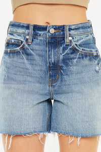 Thumbnail for Kancan Full Size Raw Hem High Waist Denim Shorts