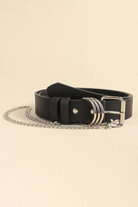 Thumbnail for PU Leather Alloy Chain Belt