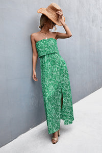 Thumbnail for Strapless Split Maxi Dress