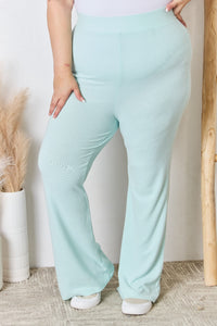 Thumbnail for RISEN Full Size High Waist Ultra Soft Knit Flare Pants