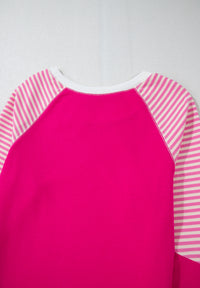 Thumbnail for Striped Round Neck Long Sleeve Sweatshirt