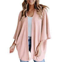 Thumbnail for Bat Sleeve Waffle Gerson Women's Cardigan