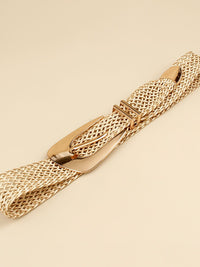 Thumbnail for Irregular Buckle Braid Belt