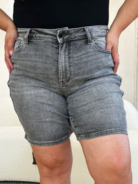 Thumbnail for Judy Blue Full Size High Waist Washed Denim Shorts