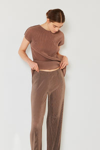 Thumbnail for Marina West Swim Rib Pleated Elastic-Waist Wide Leg Pants