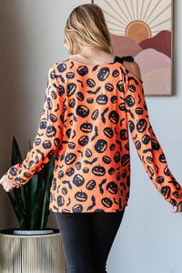 Thumbnail for Heimish Pumpkin Print One Shoulder T-Shirt