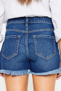 Thumbnail for Kancan High Rise Frayed Hem Denim Shorts